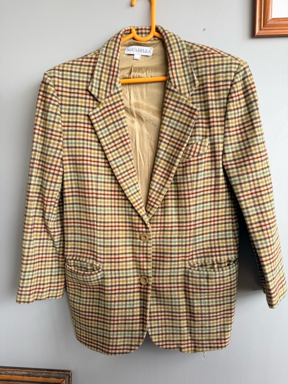 Aguadilla Vintage Plaid Blazer made in Italy